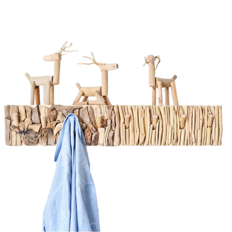 Porte Manteau Mural Bois Flotte