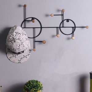 Porte-manteau Mural Fer Forgé 1 Place - Blanc, Style Rustique, Made In Italy