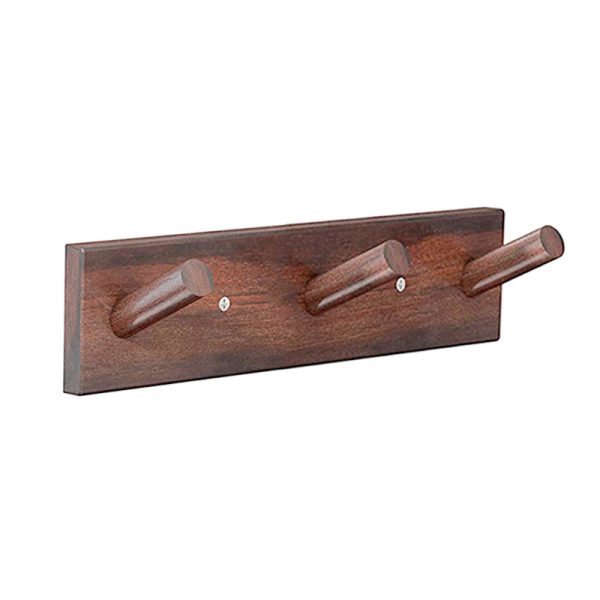 Lot De 2 Porte-manteaux Muraux En Bois Et Acier - 5 Crochets Chacun, Pour Entrée, Salle De Bain, Chambre - 2
