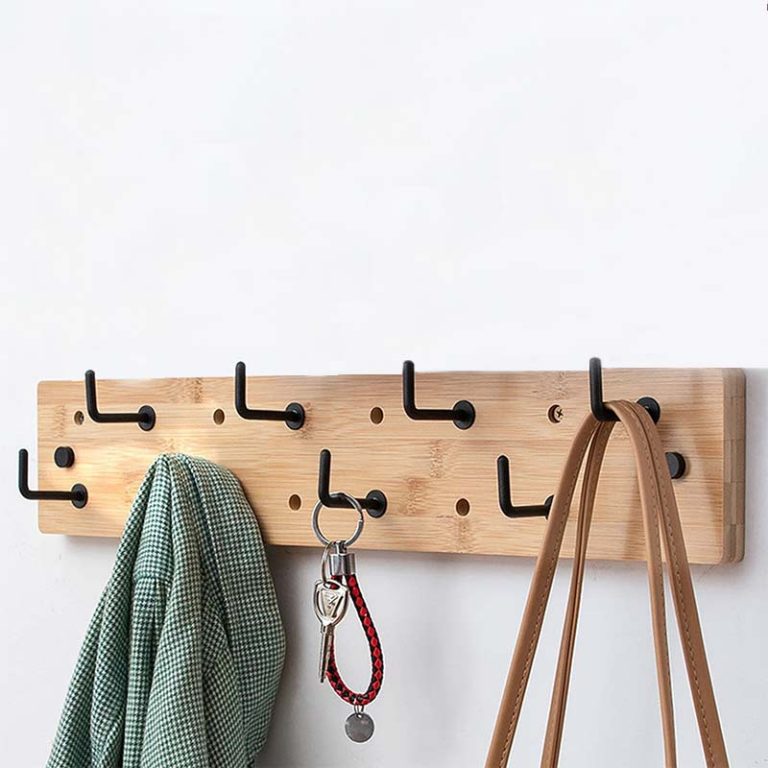 ANCIEN PORTE MANTEAUX ART DECO patères ALU mural sur BOIS CHAPEAUX coat hanger EUR 59,00