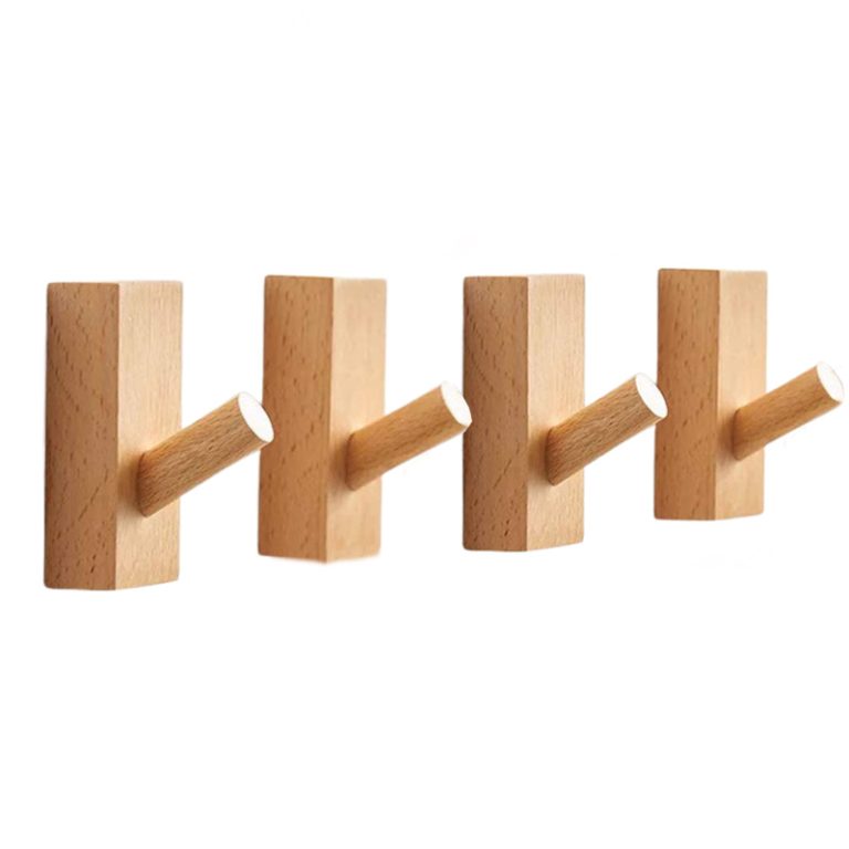 Patere Murale Ronde Porte Manteau Mural Bois - Lot De 4 Patères En J Couleur Noyer De 155 Mm, Patere Wall Hooks Wood Patere Murale Ronde Porte Manteau Mural Bois - Lot De 4 Patères En J Couleur Noyer De 155 Mm, Patere Wall Hooks Wood