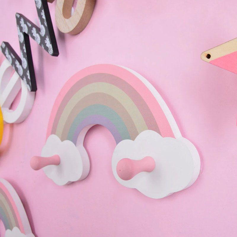 Kindsgut Porte-manteau arc-en-ciel pour bébés et petits enfants en