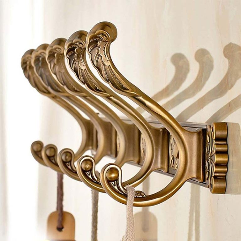 Patère Vintage à 3 Têtes, Porte-manteaux Mural (43cm)
