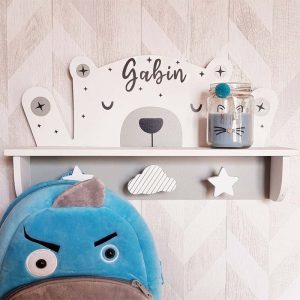 Porte-manteau Enfant Personnalisable Avec Nom - Bois Décoratif Chambre Bébé
