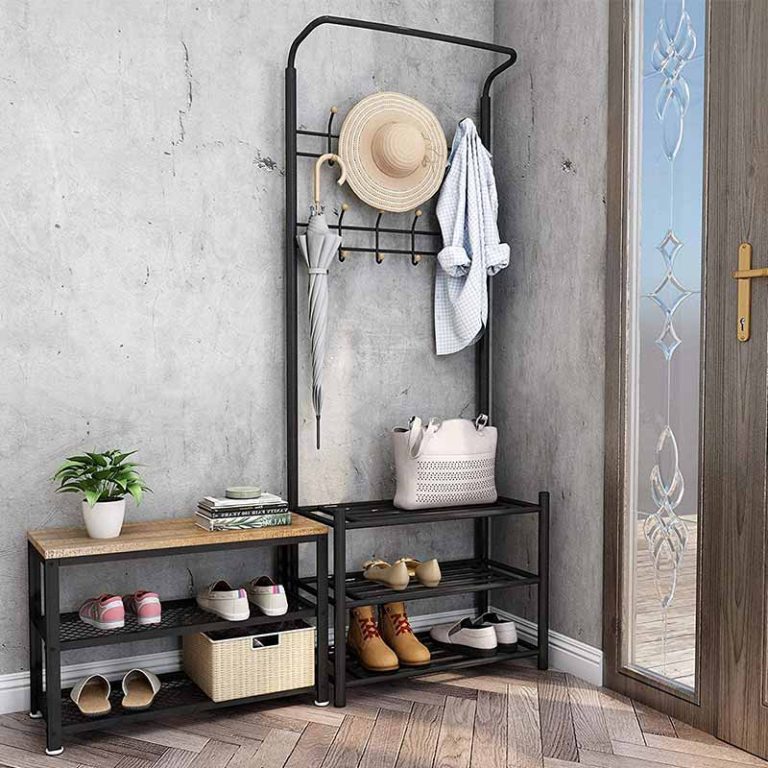 Porte-Manteau Meuble d'Entrée, Vestiaire, Portant avec banc - Biens de Porte-Manteau Meuble d'Entrée, Vestiaire, Portant avec banc - Biens de