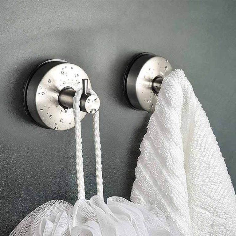 Lot De 2 Patères Murales Rustiques Sans Percage – Crochets Bois Et Métal Pour Salle De Bain, Cuisine, Entrée