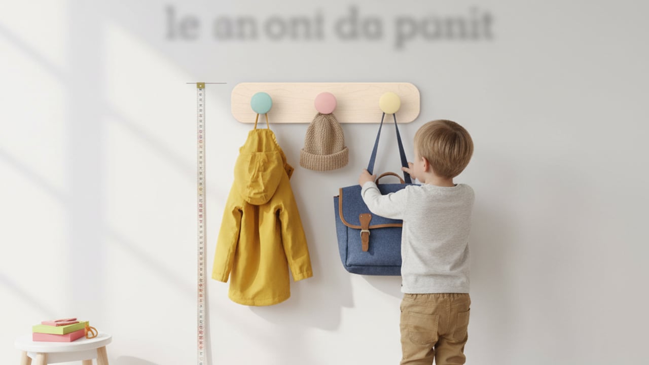 À quelle hauteur fixer un porte-manteau pour enfant ?