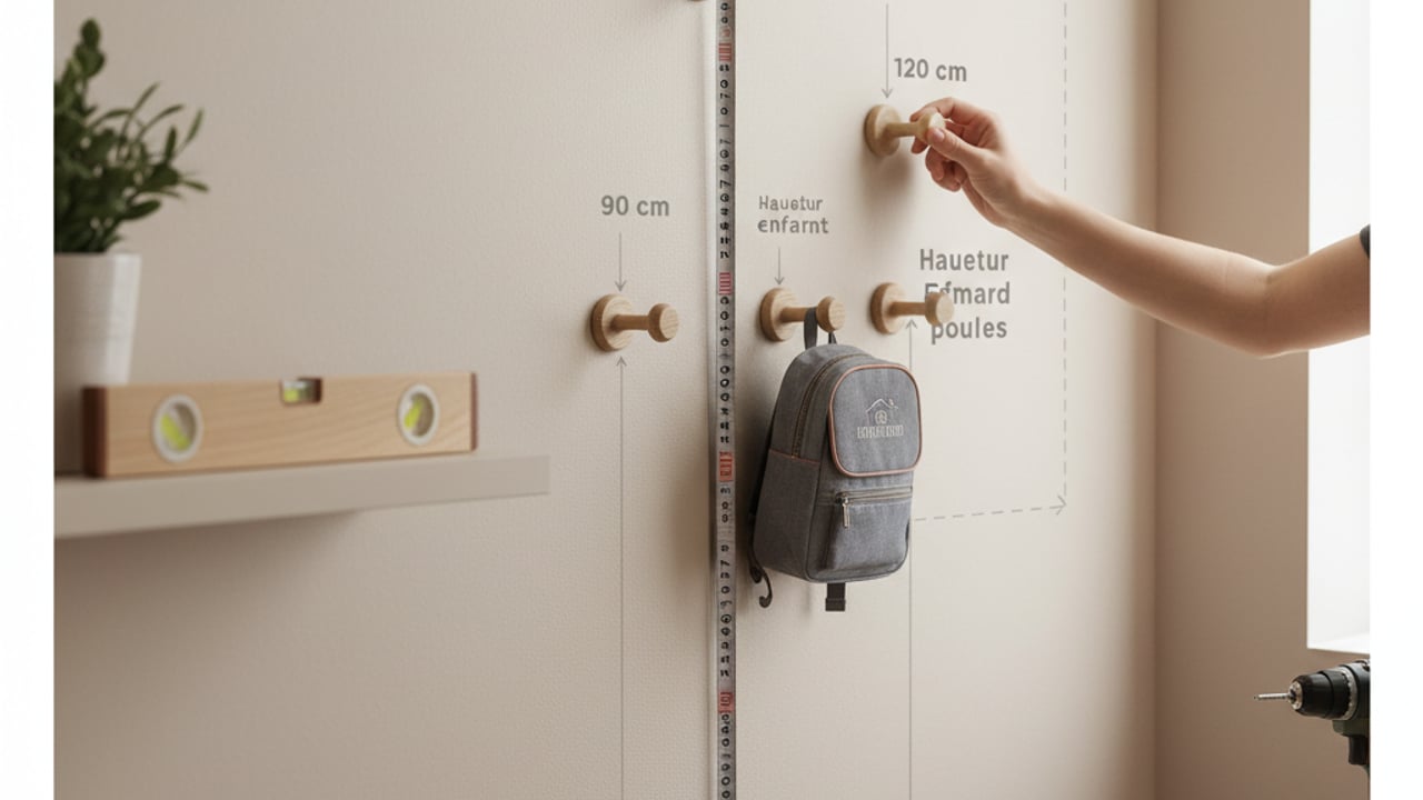 À quelle hauteur faut-il fixer une patère murale ?