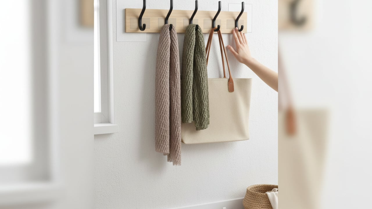 Comment fixer un porte-manteau mural sans percer ?
