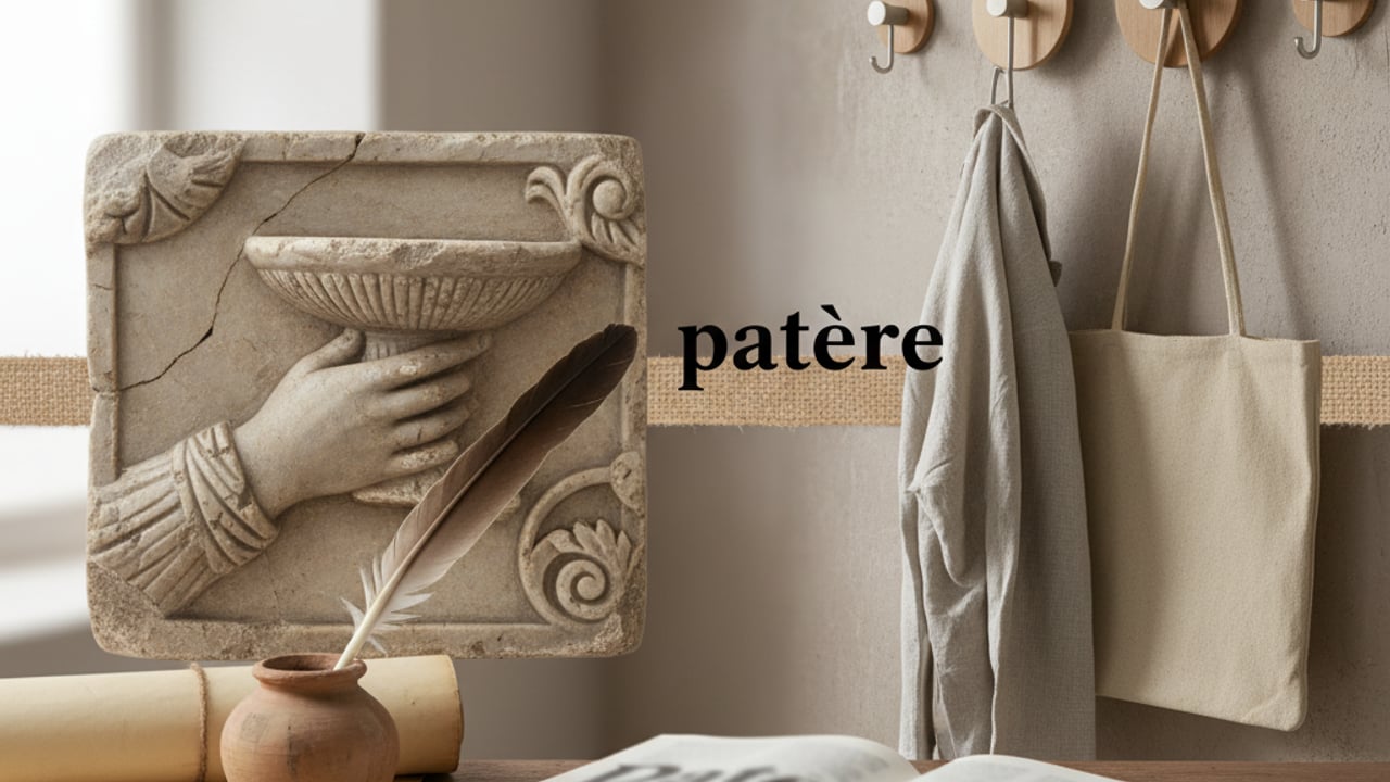 D'où vient le mot patère et comment son sens a-t-il évolué ?