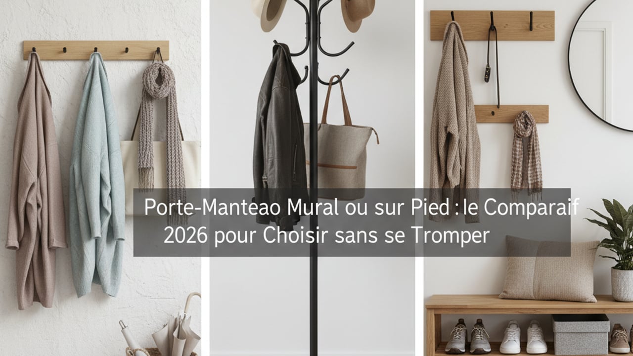 Comparatif porte-manteau mural vs sur pied vs meuble d'entrée