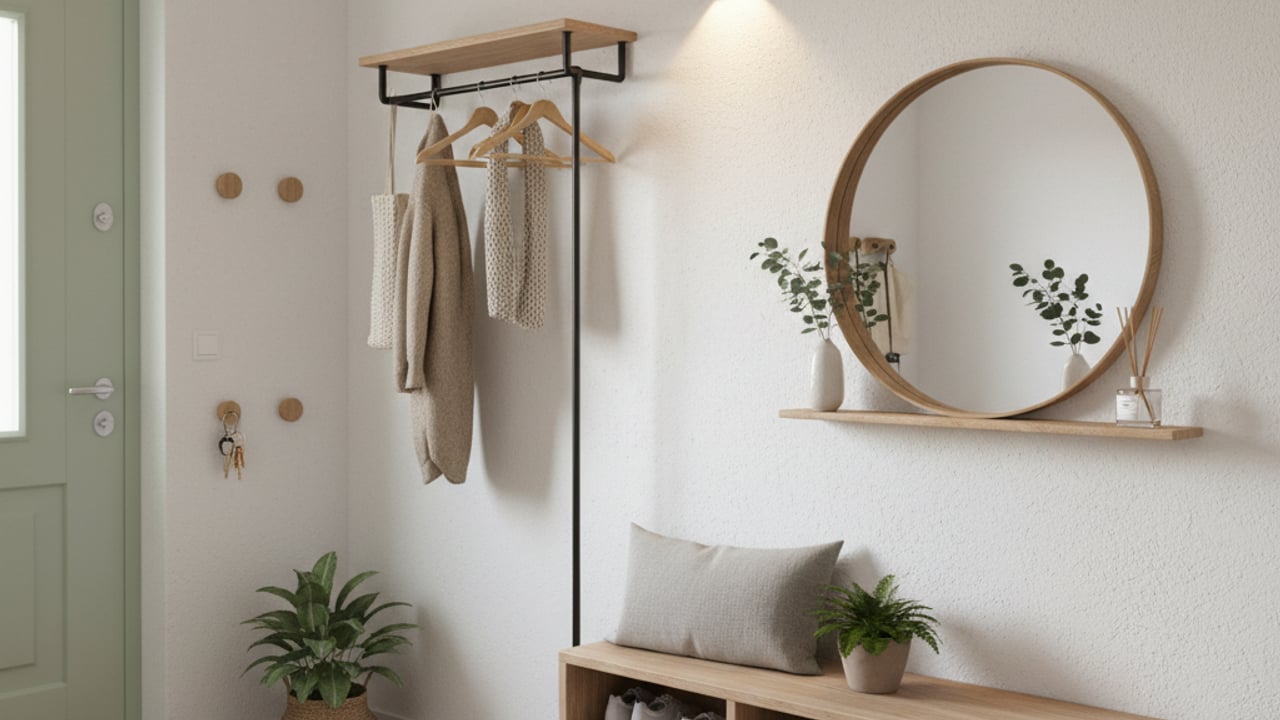 Comment rendre une entrée chaleureuse malgré le manque de place ?
